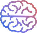 Brain illustration with 120 Gradient