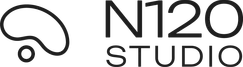 Logo N120 Studio avec son pictogramme représentant un cerveau